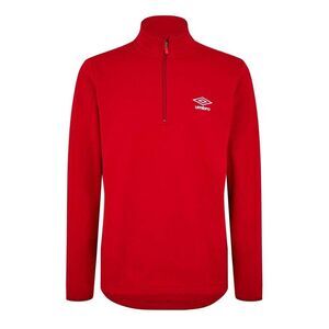 Umbro Mens Club Essential Quarter Zip Regular Sweatshirt / Vermillion